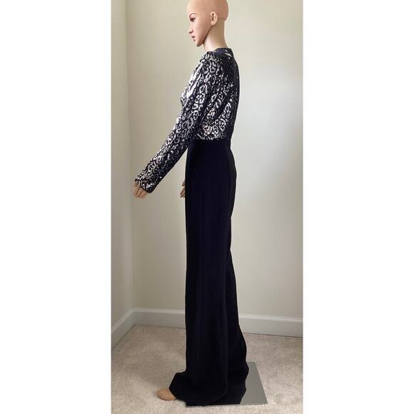 Black Halo Lazaro Sequined Jumpsuit size 4 - Picture 2 of 5